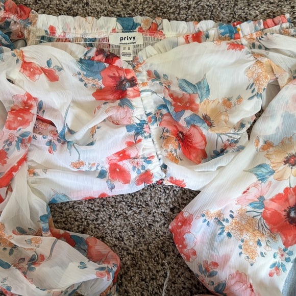 Privy cropped floral boho top - Picture 3 of 3